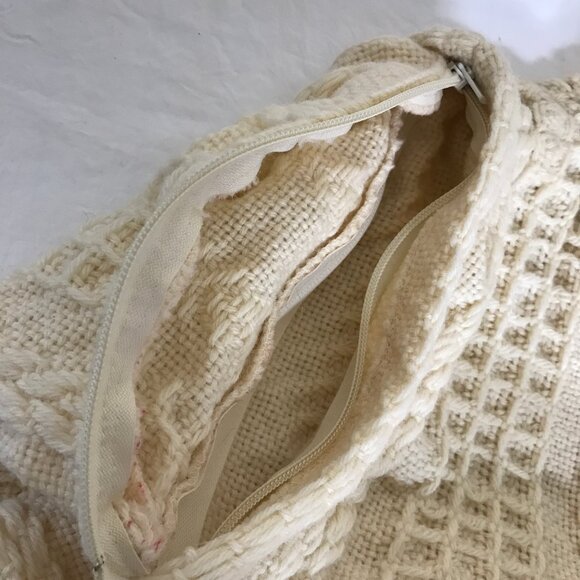 Vtg Irish Wool Fisherman Zip Cardigan ZIP OFF CONVERTIBLE SLEEVE To Sweater Vest - Picture 11 of 16